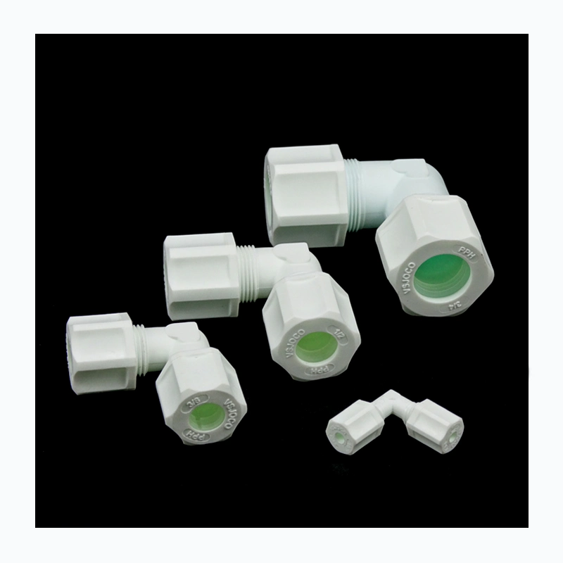 Hot Selling Product PP Union Elbows 90 Degree Union Elbows in Pipe Fittings Plastic Joint